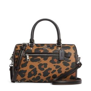Coach Rowan Satchel Bag Leopard print